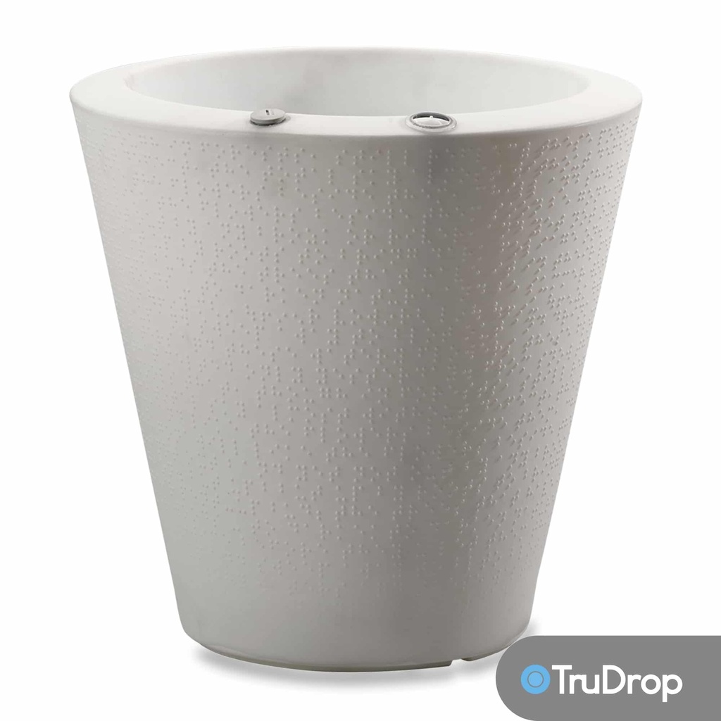 Crescent Garden Dot 20'' Pflanzgefäss mit TruDrop System (Wolkenweiss)