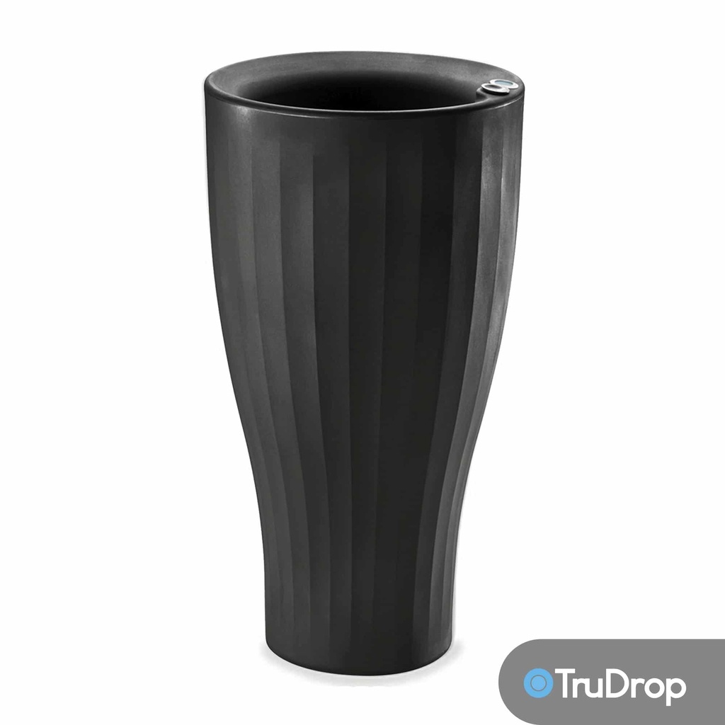 Crescent Garden Cup 19'' Tall Planter (Caviar Black)