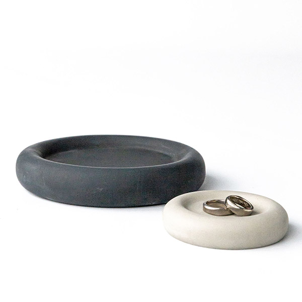 BETOLZ Dekoteller LANX (2er Set) Grau/Anthrazit/M