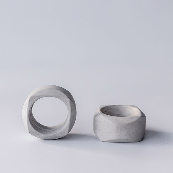 BETOLZ Serviettenring AMBIO (4er Set) Lichtgrau