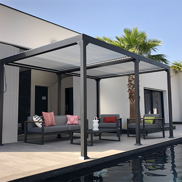 COULEURS DU MONDE PERGOLA BIOCLIMATIQUE GAIA  ANTHRACITE