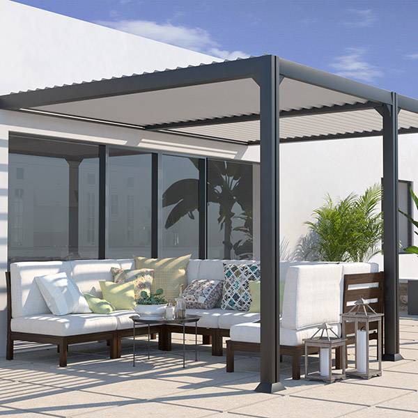 COULEURS DU MONDE PERGOLA BIOCLIMATIQUE SAVANNAH ANTHRACITE