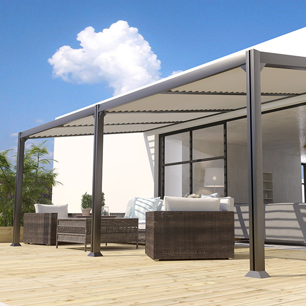COULEURS DU MONDE PERGOLA BIOCLIMATIQUE CANBERRA  ANTHRACITE