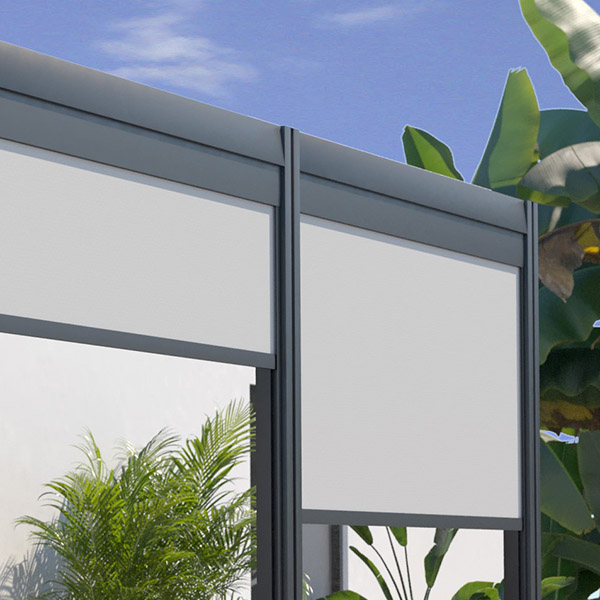 COULEURS DU MONDE STORE BRISE-VUE 2M GRIS PERLE 