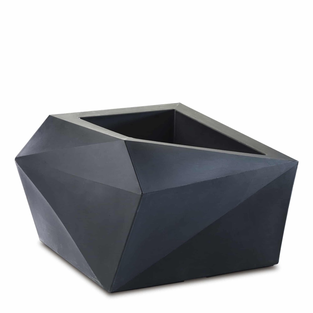 Crescent Garden Origami 23'' Pflanzgefäss (Caviar Black)