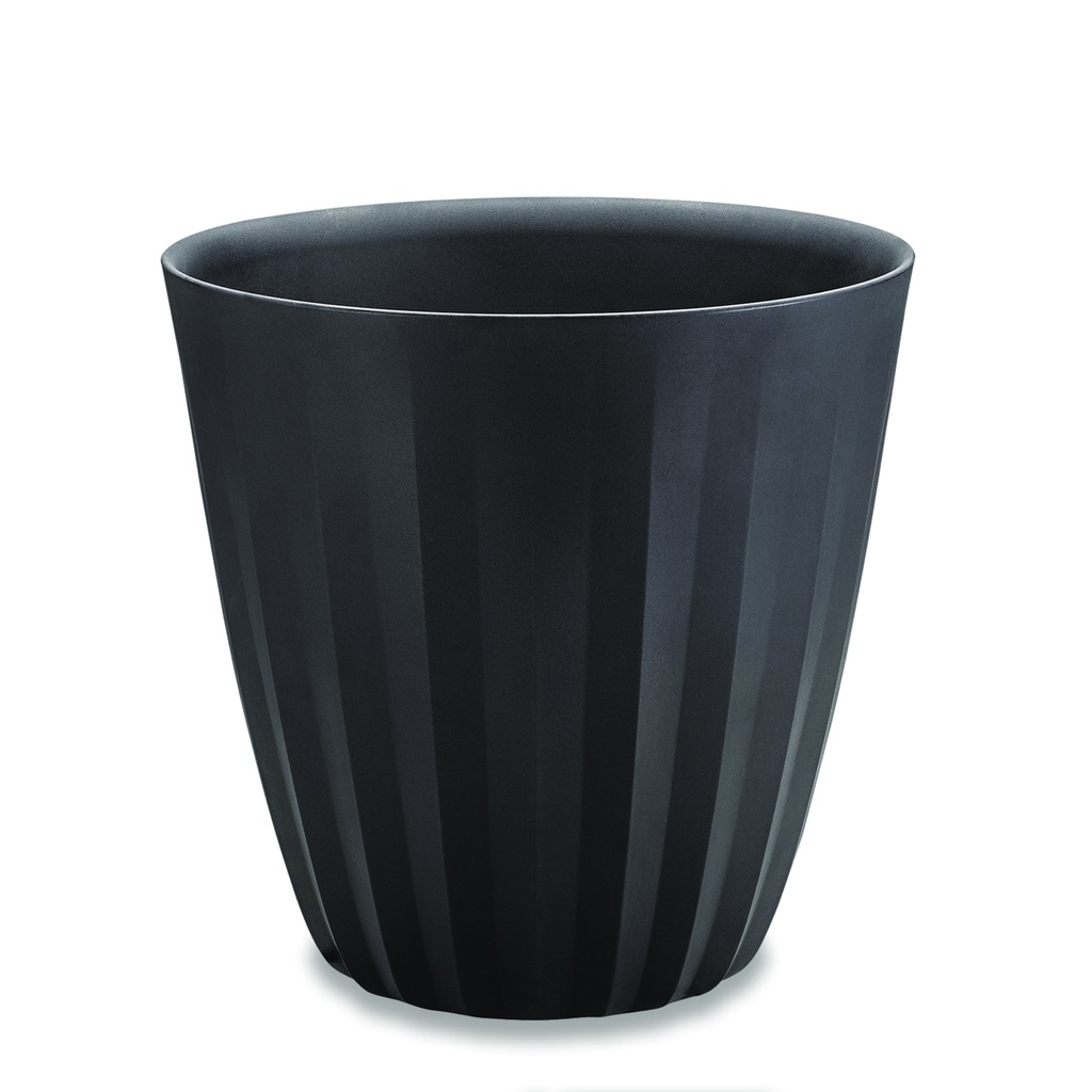 Crescent Garden Pleat 15'' Pflanzgefäss (Caviar Black)
