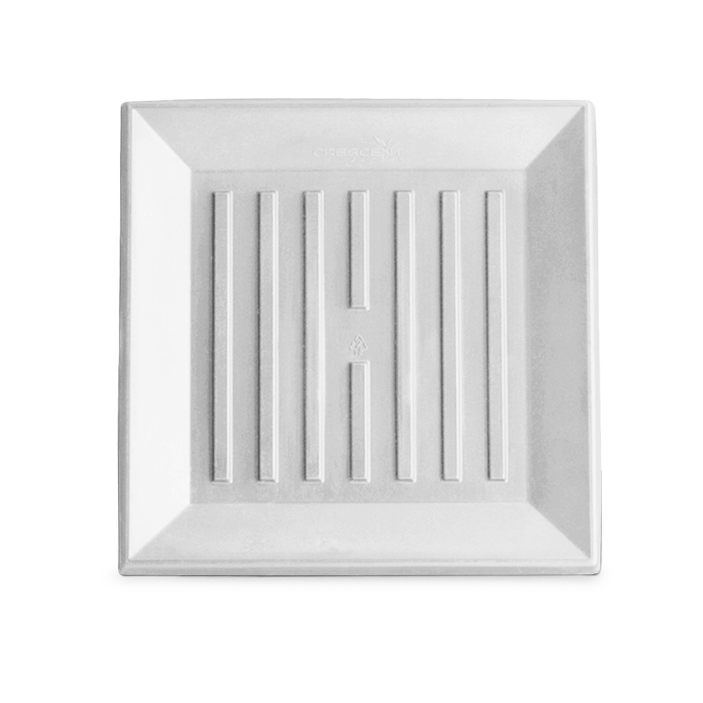 Crescent Garden 11'' Quadratische Universal-Untertasse (Wolkenweiss)