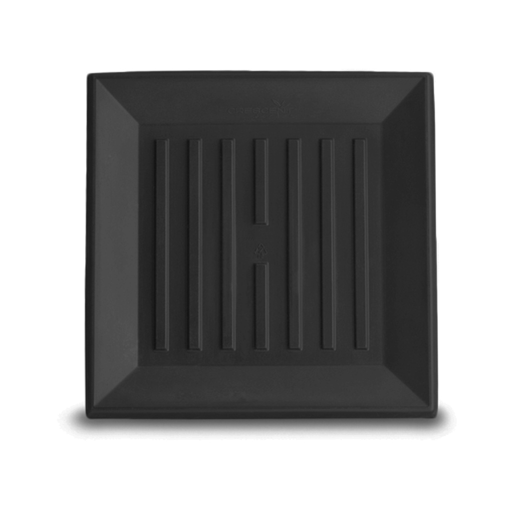 Crescent Garden 13'' Quadratische Universal-Untertasse (Kaviarschwarz)