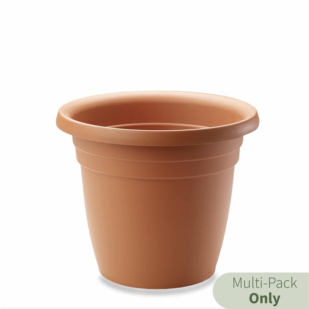Crescent Garden Emma 18'' Runder Positiv-Pflanzkübel (Terrakotta) 6er-Beutel