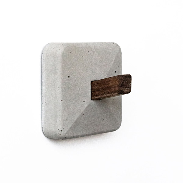 BETOLZ Garderobenhaken HACO Grau Nussbaum