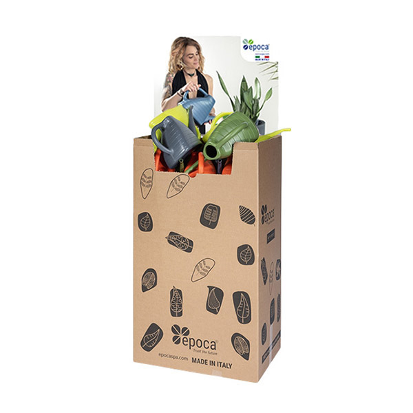 EPOCA Nau 4 watering can DISPLAY 6 lime - 6 marine - 6 lava - 6 olive