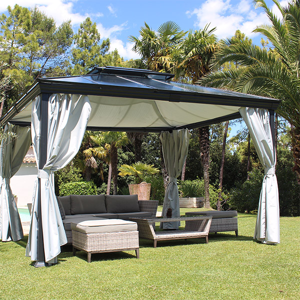 COULEURS DU MONDE PERGOLA AUTOPORTANTE OPALE ANTHRACITE