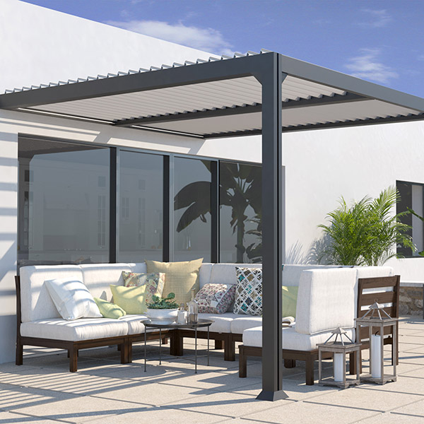 COULEURS DU MONDE PERGOLA BIOCLIMATIQUE MIAMI ANTHRACITE