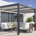 COULEURS DU MONDE PERGOLA BIOCLIMATIQUE SEATTLE ANTHRACITE