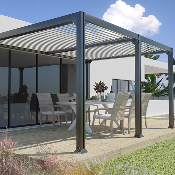 COULEURS DU MONDE PERGOLA BIOCLIMATIQUE MADISON  ANTHRACITE