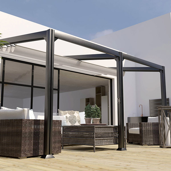 COULEURS DU MONDE PERGOLA BARBADE - STRUCTURE SEULE ANTHRACITE