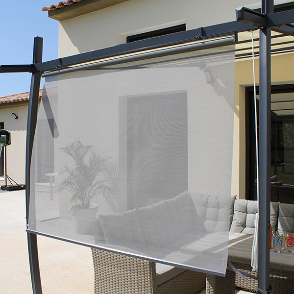 COULEURS DU MONDE RIDEAU BRISE SOLEIL 120  GRIS