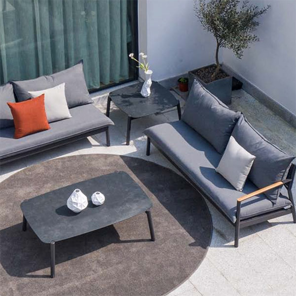 SAILON BY COULEURS DU MONDE SALON BAS MONTI ANTHRACITE ET GRIS 