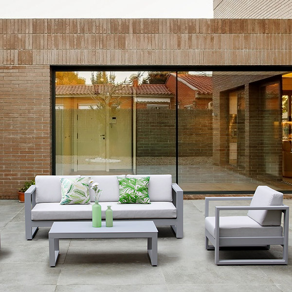 SAILON BY COULEURS DU MONDE SALON DROIT WILLIS GRIS CLAIR