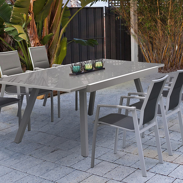 SAILON BY COULEURS DU MONDE TABLE ANTHONY BLANC ET GRIS FONCE